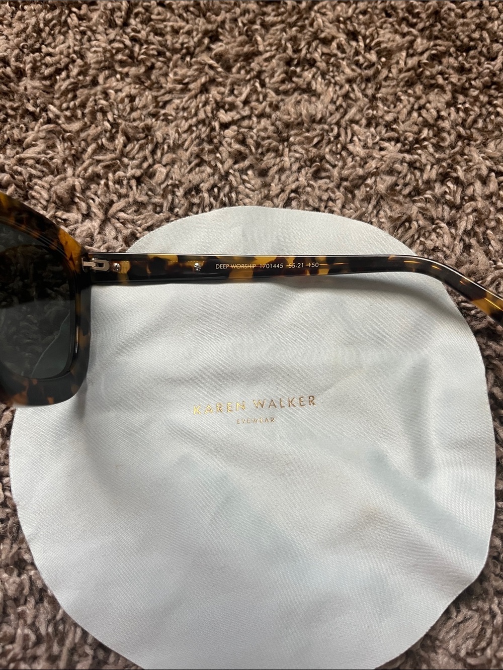 Karen Walker Tortoiseshell Sunglasses with Gray Lenses - Picture 3 of 9